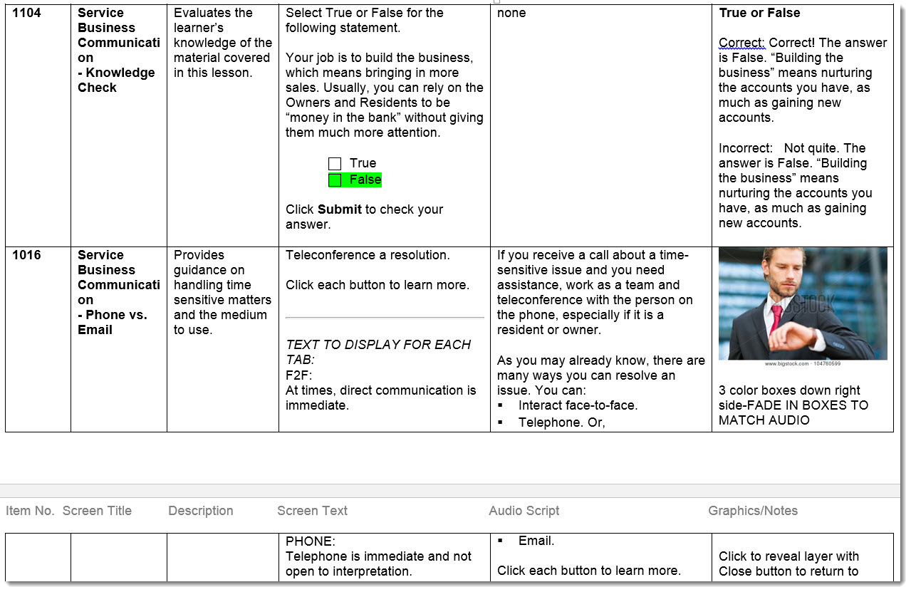 storyboard sample