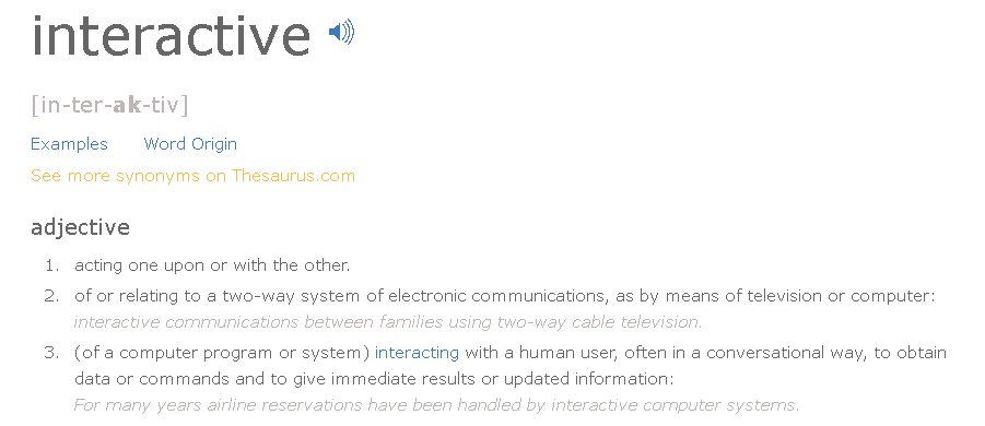 interactive definition