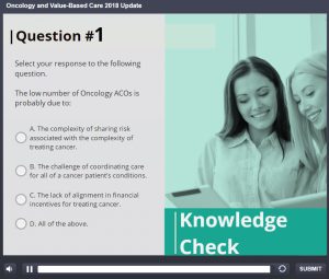 oncology and valued based care slide