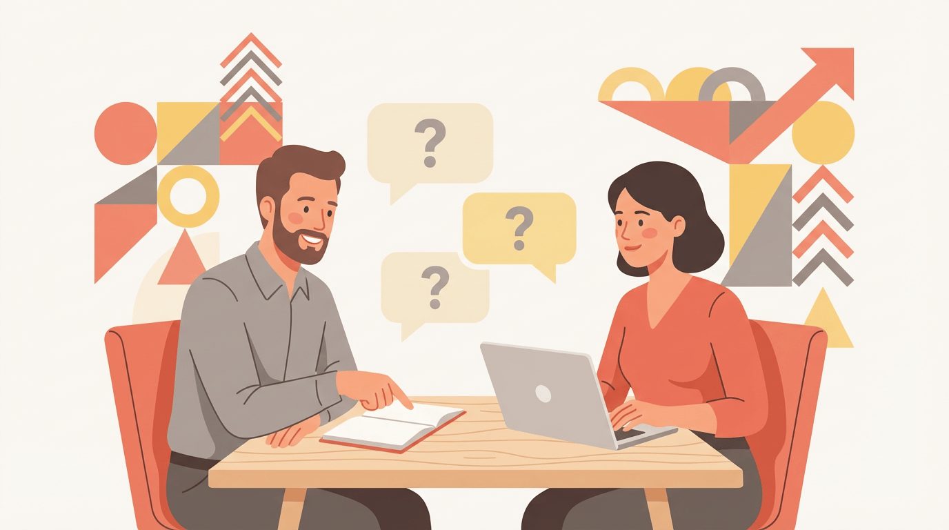 two professionals meeting