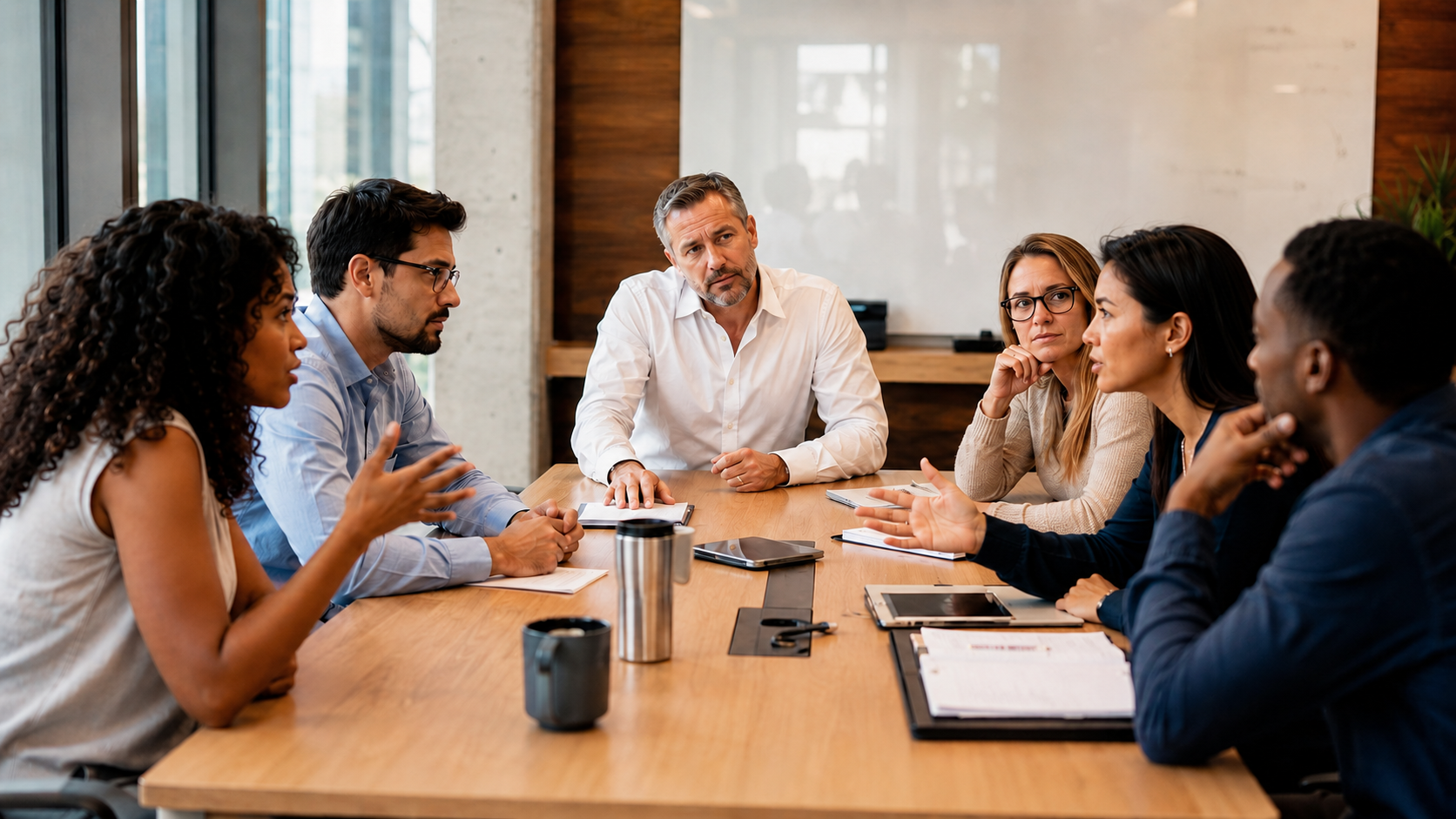 diverse team meeting